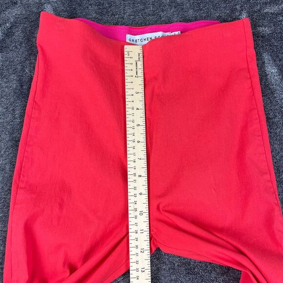 Gretchen Scott Pull On Pant Gripe Less Women's M 27X27 Ankle Slit Red Stretch - Picture 6 of 12